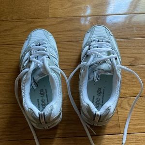 Skechers White/Grey Shape Up Sneakers-6